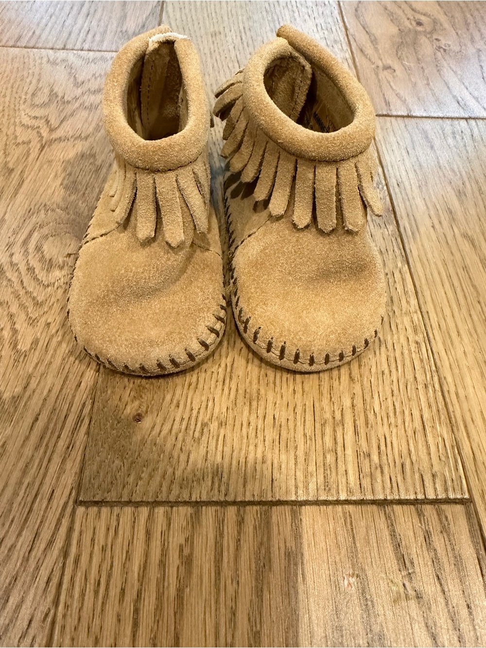 Minnetonka Infant Back Flap Bootie Fringe Boots Baby